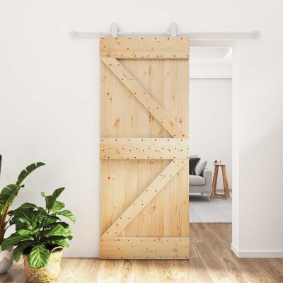 vidaXL Posuvné dvere Prírodná a biela 85 x 210 cm