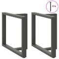 vidaXL Nohy k jedálenskému stolu v tvare T, 2 ks, antracitové, 100x35x(72-73) cm, oceľ