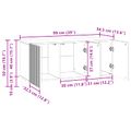 vidaXL TV skrinka 99 x 34,5 x 50 cm Čierna Kompozitné drevo