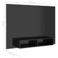 vidaXL Nástenná TV skrinka lesklá čierna 135x23,5x90 cm sprac. drevo