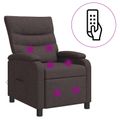 vidaXL Masážne relaxačné kreslo Tmavohnedá Látka