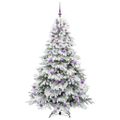 vidaXL Umelý vianočný stromček s 300 LED-i Biela 180 cm PE a PVC