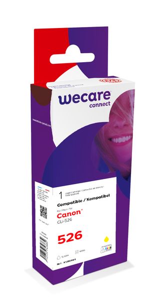 WECARE ARMOR ink kompatibilný s Canon CLi-526, 10,5 ml, žltá/yellow