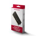 AXAGON PCEM2-XS, PCIe x16 - M.2 NVMe M-key slot adaptér, kryt s chladičem pro pasivní chlazení Radic, PCIe x16, pro 1× M2. NVMe SSD disk, s chladicem, cerný
