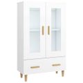 vidaXL Vysoká skrinka biela 70x31x115 cm spracované drevo