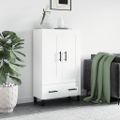 vidaXL Vysoká skrinka lesklá biela 69,5x31x115 cm kompozitné drevo