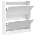 vidaXL Botník biely 80x21x87,5 cm kompozitné drevo