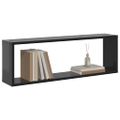 vidaXL Nástenné police 6ks, lesklé sivé 80x15x26,5cm, kompozitné drevo