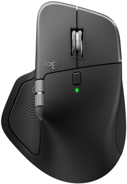 Logitech myš MX Master 4 for Mac space black Bezdrátová myš, Darkfield 8000 DPI, hmatová odezva, Actions Ring, MagSpeed kolecko, 8 tlacítek, Bluetooth 5.1, 70 dní výdrž, cern