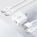 Wall charger t-phox mega T-PP09 gan pd 65W usb/usb-c white