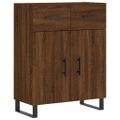 vidaXL Vysoká skrinka hnedý dub 69,5x34x180 cm spracované drevo