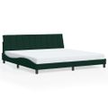 vidaXL Rám postele bez matraca Hanko tmavozelený 200x200 cm zamat