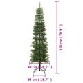 vidaXL Umelý úzky vianočný stromček s podstavcom 180 cm PE