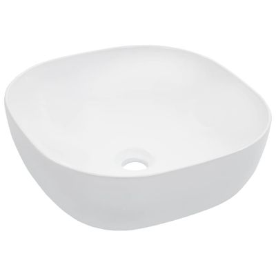 vidaXL Umývadlo 42,5x42x14,5 cm keramické biele