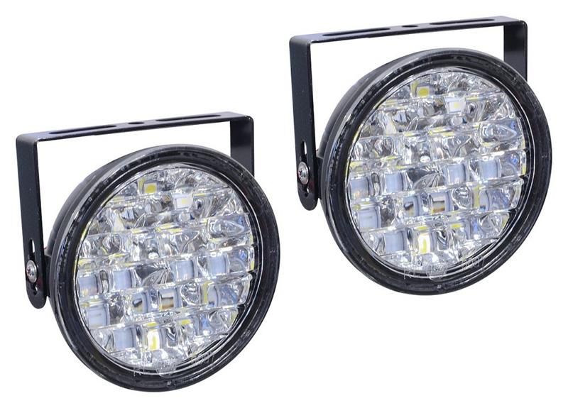 Svetlá denného svietenia kulatá 18 LED/12V