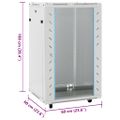 vidaXL 18U Serverová skriňa s otočnými nožičkami 19" IP20 60x60x100 cm