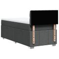 vidaXL Posteľný rám boxsping s matracom tmavosivý 80x200 cm látka