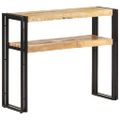 vidaXL Konzolový stolík 90x30x75 cm surové mangovníkové drevo