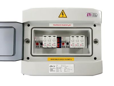 Rozvádzač ETI 001105402 RFVE-DC2-2-T12 2 stringy IP65 (DC pre FVE)