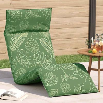 vidaXL Skladacie ležadlo s listovým vzorom 175x54x8,5 cm, oxfordská látka