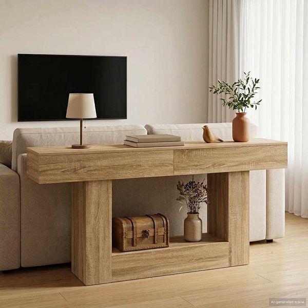 vidaXL Sonoma dub 160 x 30 x 74 cm
