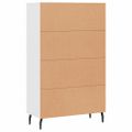 vidaXL Vysoká skrinka biela 69,5x31x115 cm kompozitné drevo