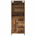 vidaXL Highboard Staré drevo 69,5 x 34 x 180 cm Kompozitné drevo