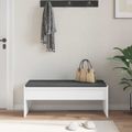 vidaXL Predsieňová lavica s vankúšom Biela 103 x 38 x 40 cm