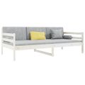 vidaXL Denná posteľ s matracom biela 90x190 cm masívna borovica