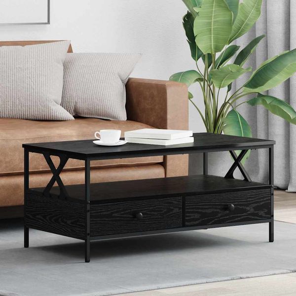 vidaXL Konferenčný stolík Čierny dub 100 x 51 x 45 cm Kompozitné drevo