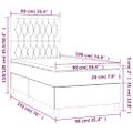 vidaXL Boxspring posteľ s matracom tmavosivá 90x190 cm látka
