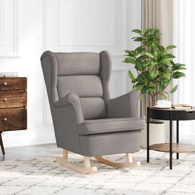 vidaXL Hojdacie kreslo Taupe 74x90x102 cm Látka