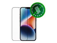 Ochrana obrazovky pre mobilný telefón - hromadný - s bezpečnostným filtrom - farba rámu čierna - pre Apple iPhone 13, 13 Pro, 14, 16e, 17e