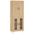 vidaXL Vysoká skrinka dub sonoma 69,5x34x180 cm spracované drevo