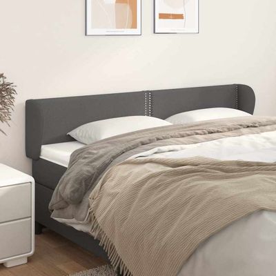 vidaXL Čelo postele so záhybmi sivé 203x23x78/88 cm umelá koža
