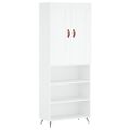 vidaXL Vysoká skrinka biela 69,5x34x180 cm spracované drevo