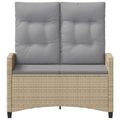 vidaXL Záhradná lavička Beige a svetlo šedá 105 x 60 x 112 cm