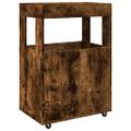 vidaXL Barový vozík dymový dub 60x39,5x89 cm kompozitné drevo