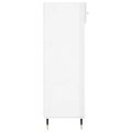 vidaXL Botník lesklý biely 60x35x105 cm spracované drevo