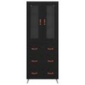 vidaXL Vysoký kabinet so policou 2 ks Čierny dub 69,5 x 34 x 180 cm