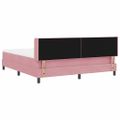 vidaXL Posteľ s pružinovým rámom Ružová 200 x 180 cm Zamat
