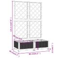 vidaXL Záhradný kvetináč s mriežkou biely 80x40x121,5 cm PP