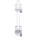 vidaXL Vysúvacie drôtené košíky 2 poschodia strieborné 47x12x56 cm