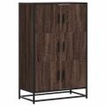 vidaXL Vysoká skrinka hnedý dub 68x35x106,5 cm kompozitné drevo+kov