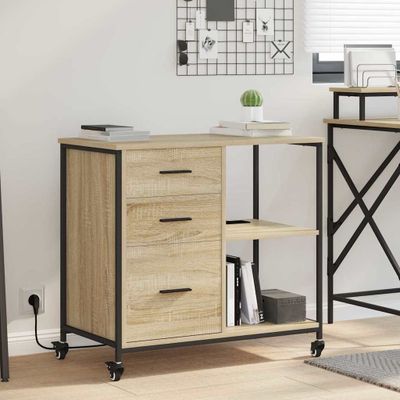 vidaXL Kabinet s nabíjacou stanicou Sonoma dub 76 x 41 x 72 cm