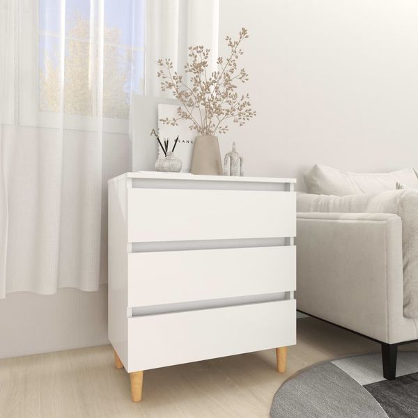 vidaXL Komoda, biela 60x35x69 cm, kompozitné drevo