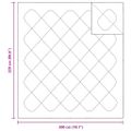 vidaXL 2-v-1 Prikrývka 220 x 200 x 10 cm Zima Polyester Biela