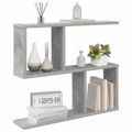 vidaXL Stenná polica Betónovo sivá 60 x 12 x 50,5 cm Kompozitné drevo