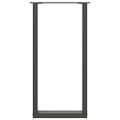 vidaXL Nohy ku konzolovému stolíku v tvare U, 2 ks, antracitové, 28 x (72-73) cm, oceľ