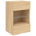 vidaXL TV nástenná skrinka s LED svetlami dub sonoma 40x30x60,5 cm